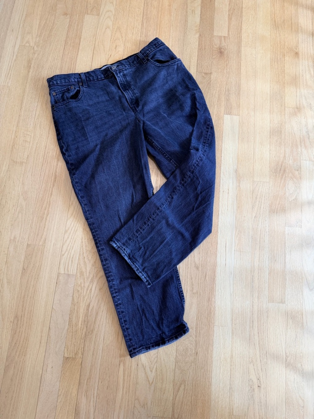 Abercrombie 90s Straight Jeans Ultra High Rise Short 33 16S Black Denim